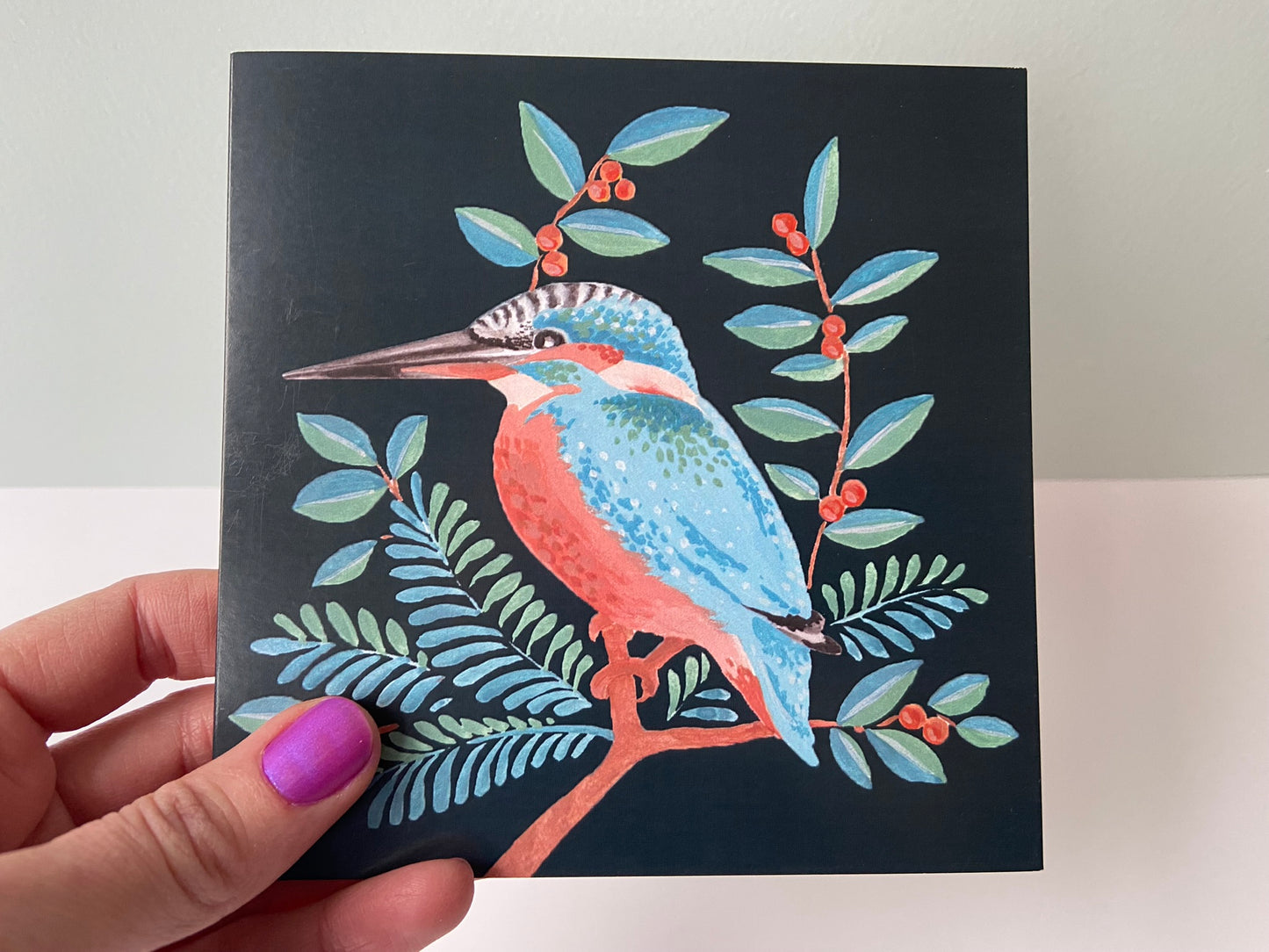 Kaart IJsvogel teal