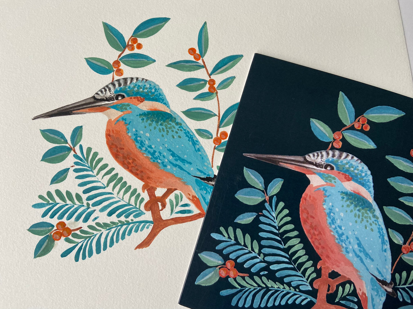 Kaart IJsvogel teal