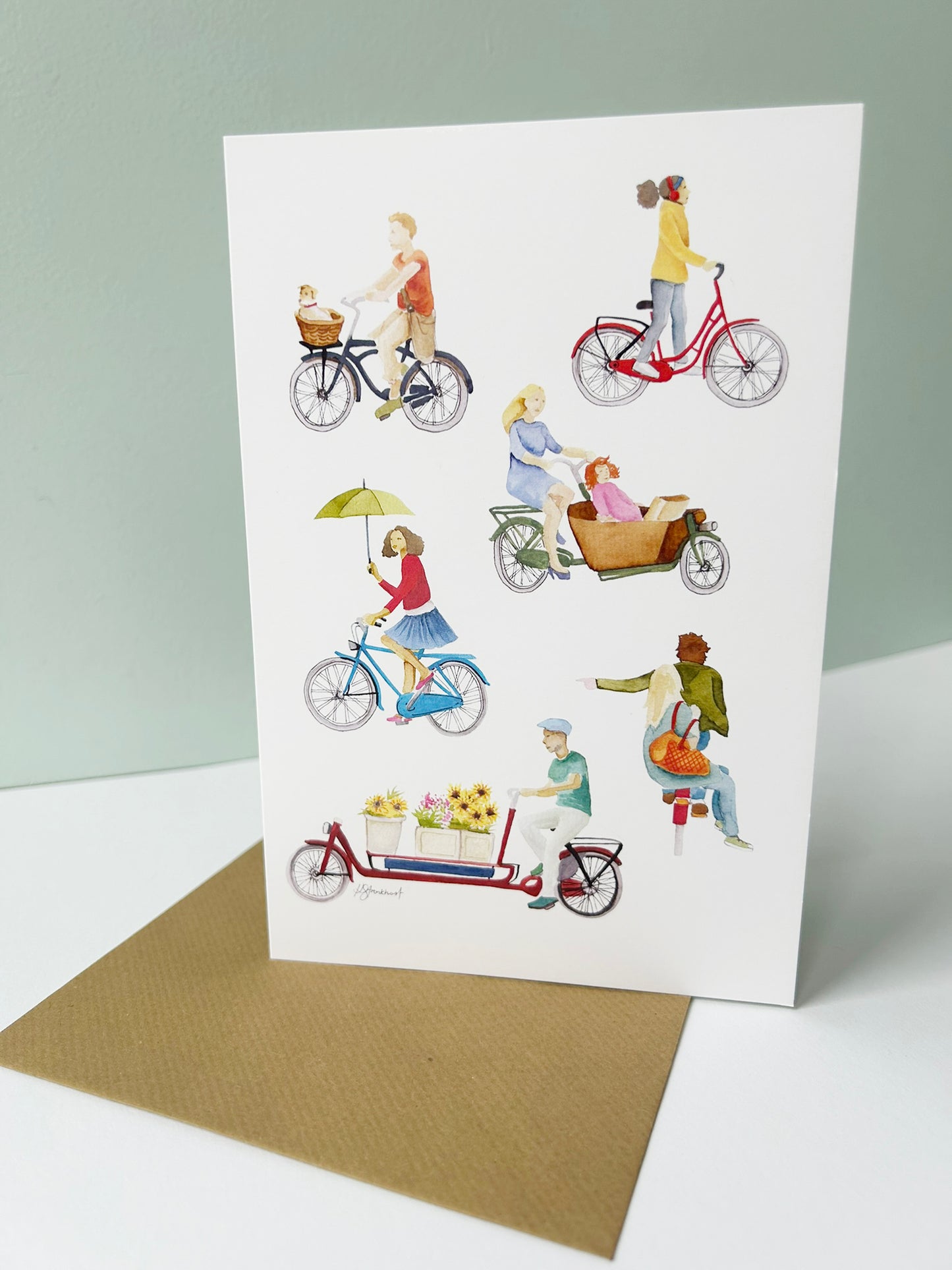 Card 'De Fiets'  - The bicycle card